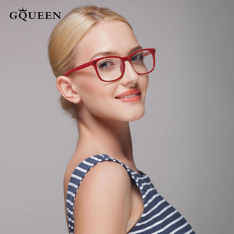 GQUEEN Fashion Glasses Non Prescription Fake Glasses for Women Men Clear Lens Square, 201582 - Image 3